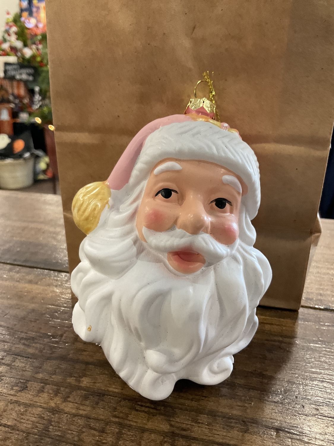 Ho ho ho Santa ornament