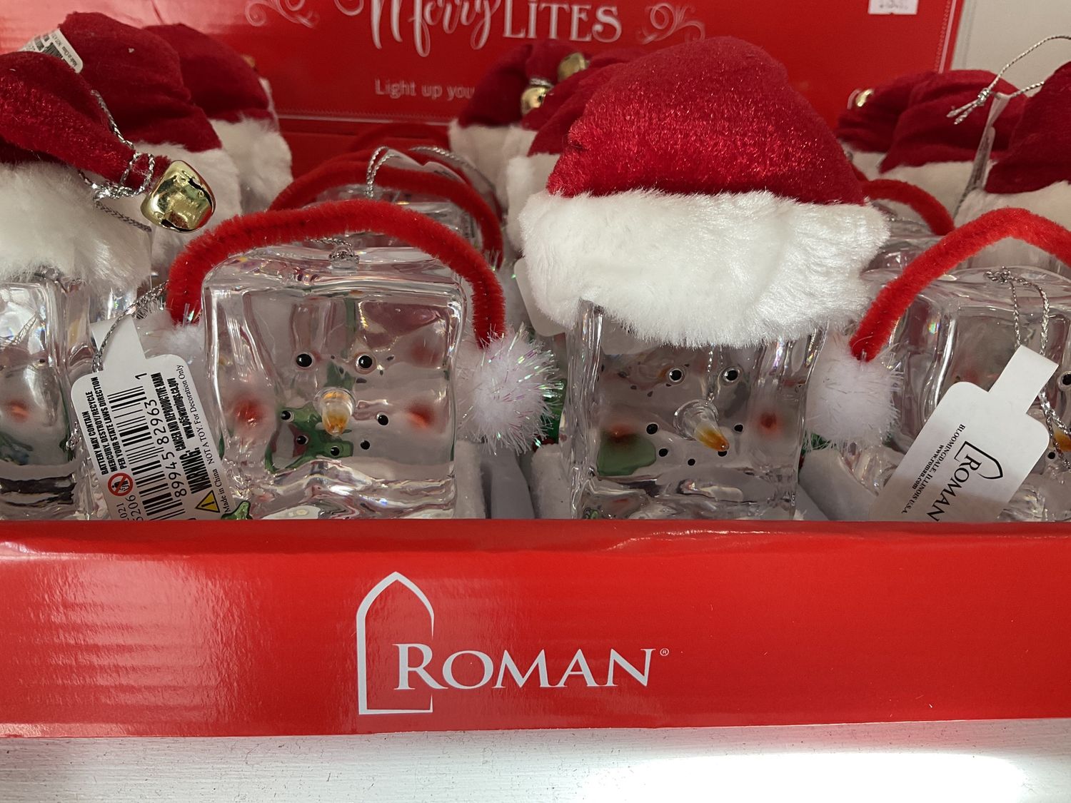 LED snowman cubes two assortment