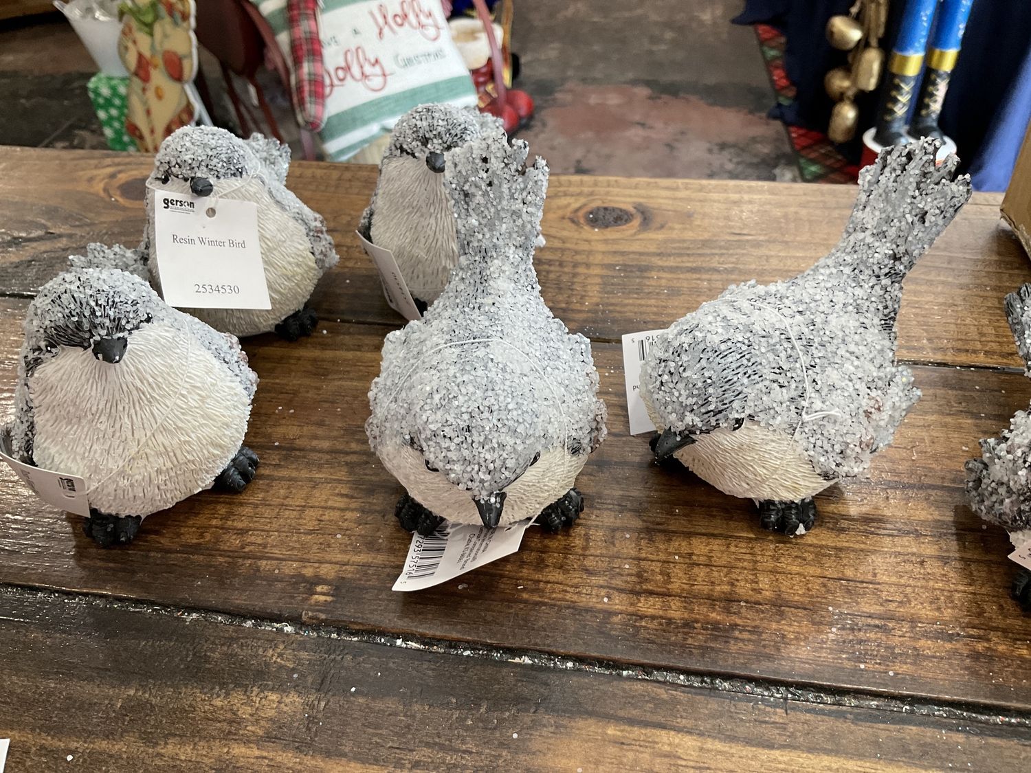 Resin snowy bird