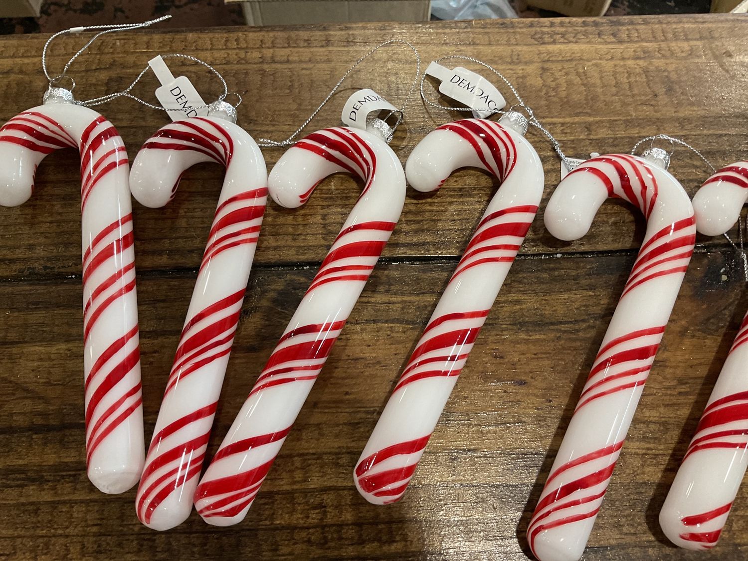 Candy cane shaped ornament