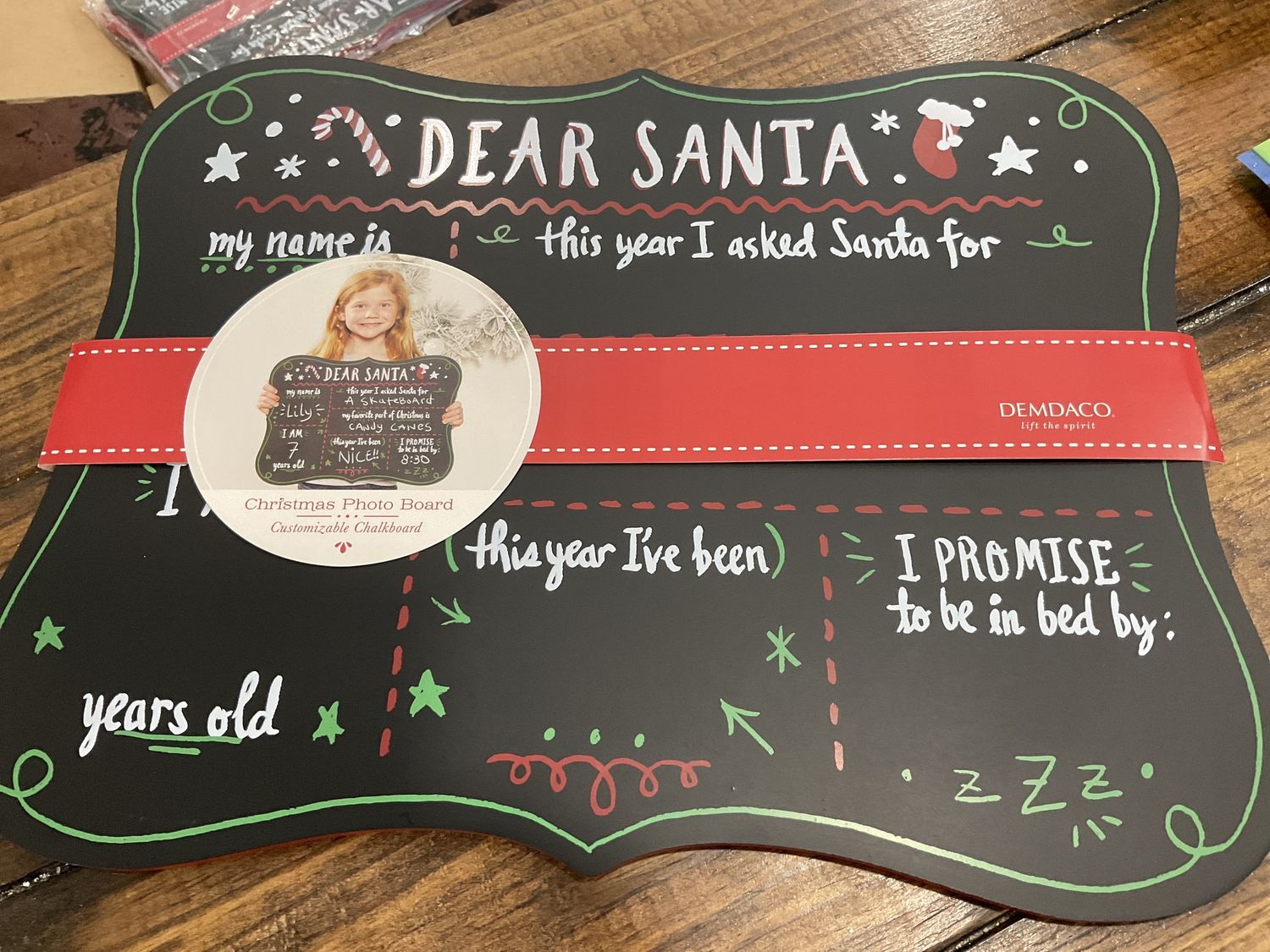 Dear Santa chalkboard