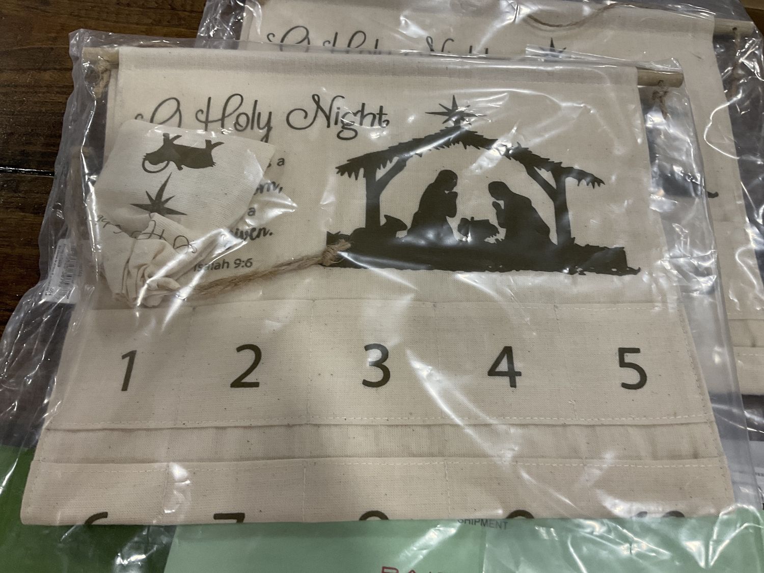 Fabric nativity, advent calendar