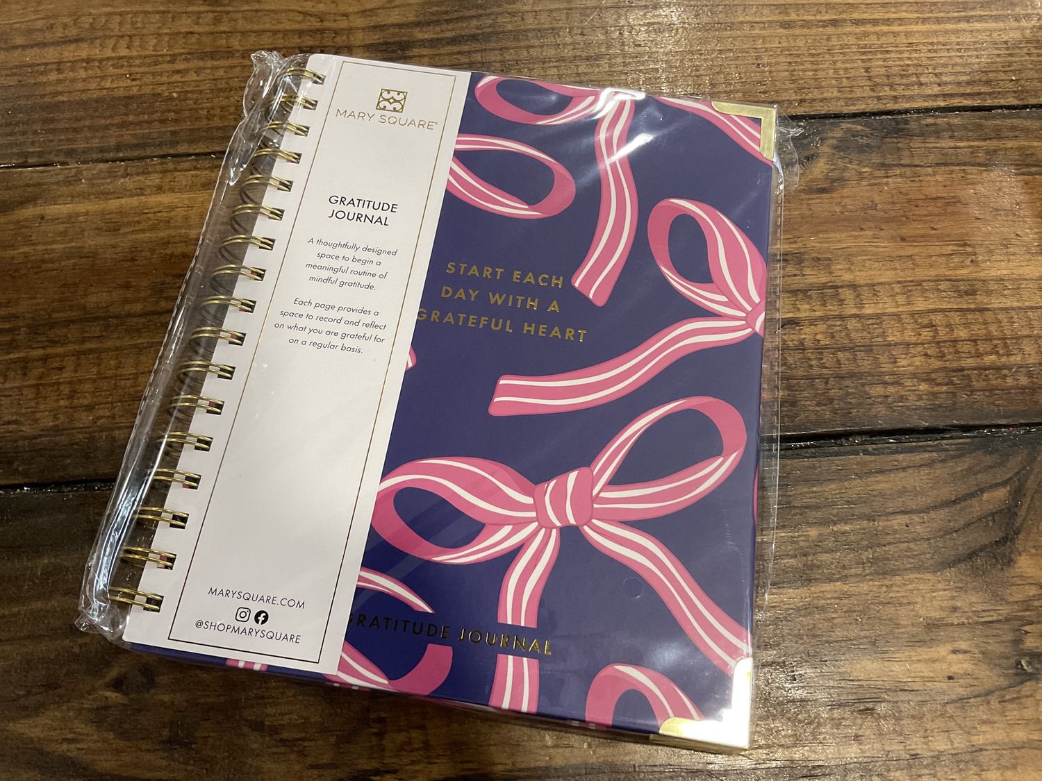 Gratitude journal with a grateful heart