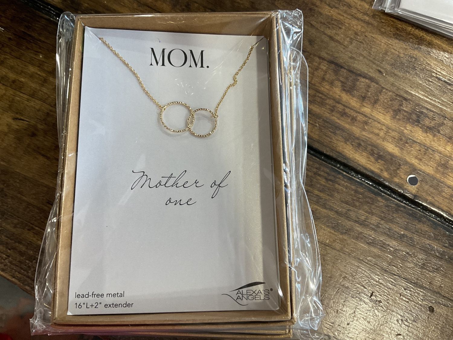16” MOTHER OF ONE NECKLACE gold