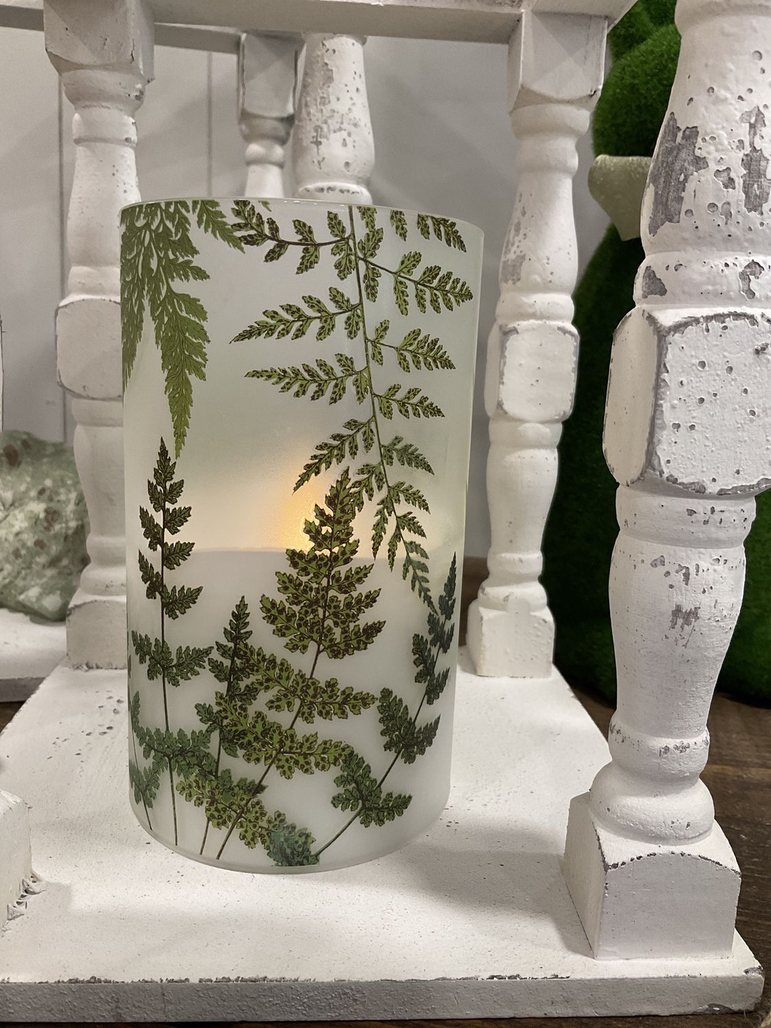 Frosted Decaled glass candle