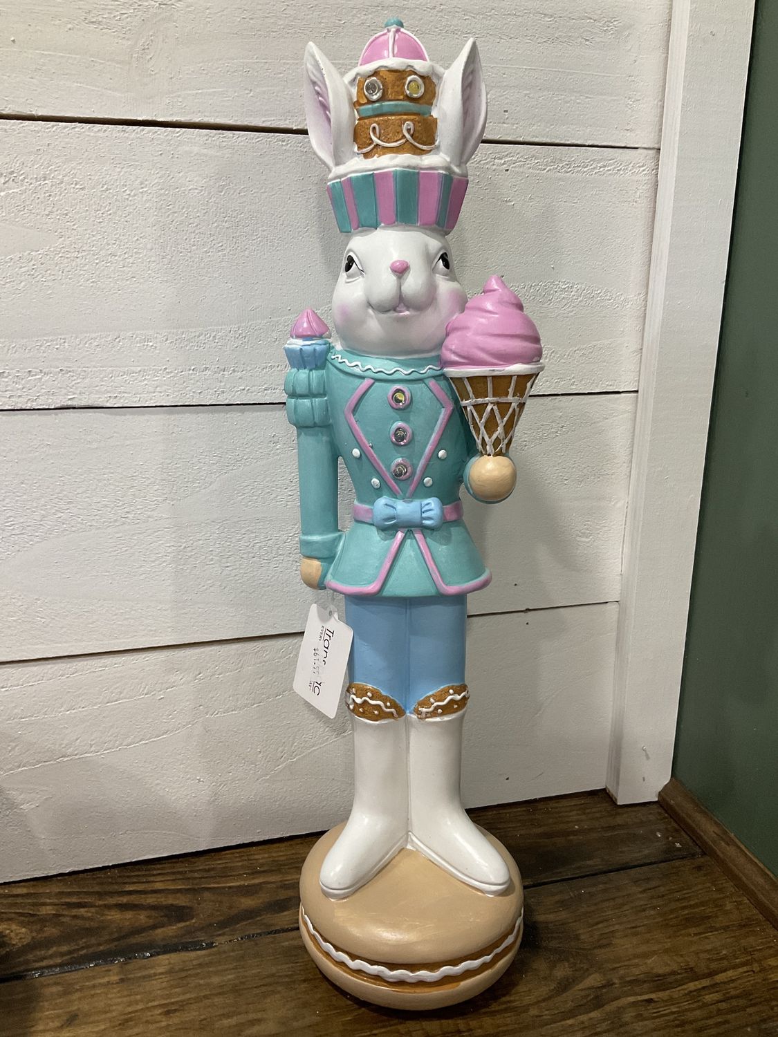 Light up resin nutcracker