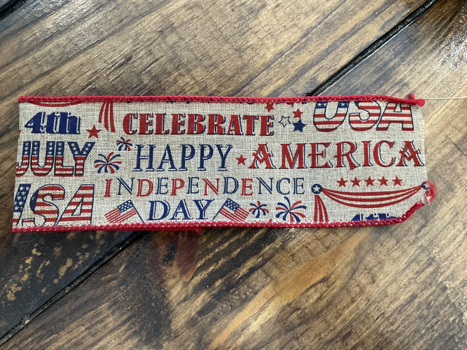 Americana linen vintage ribbon