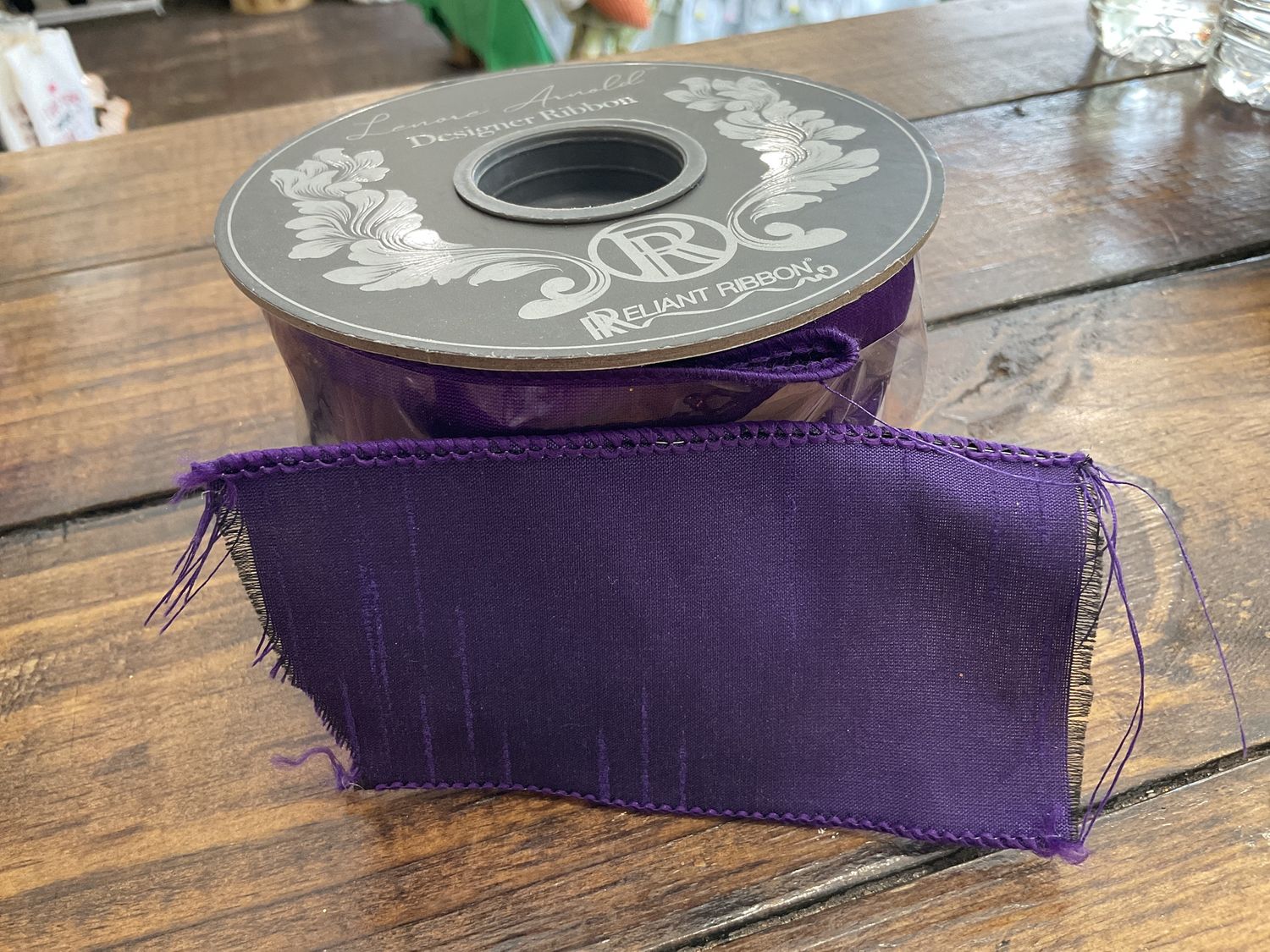 Dupioni Supreme Wired Edge purple