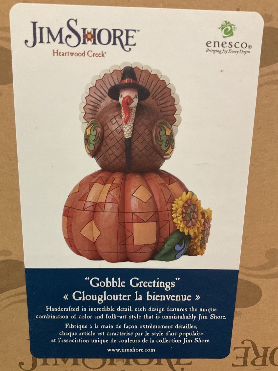 JS HWC Figure Harvest Turkey on Pumpkin