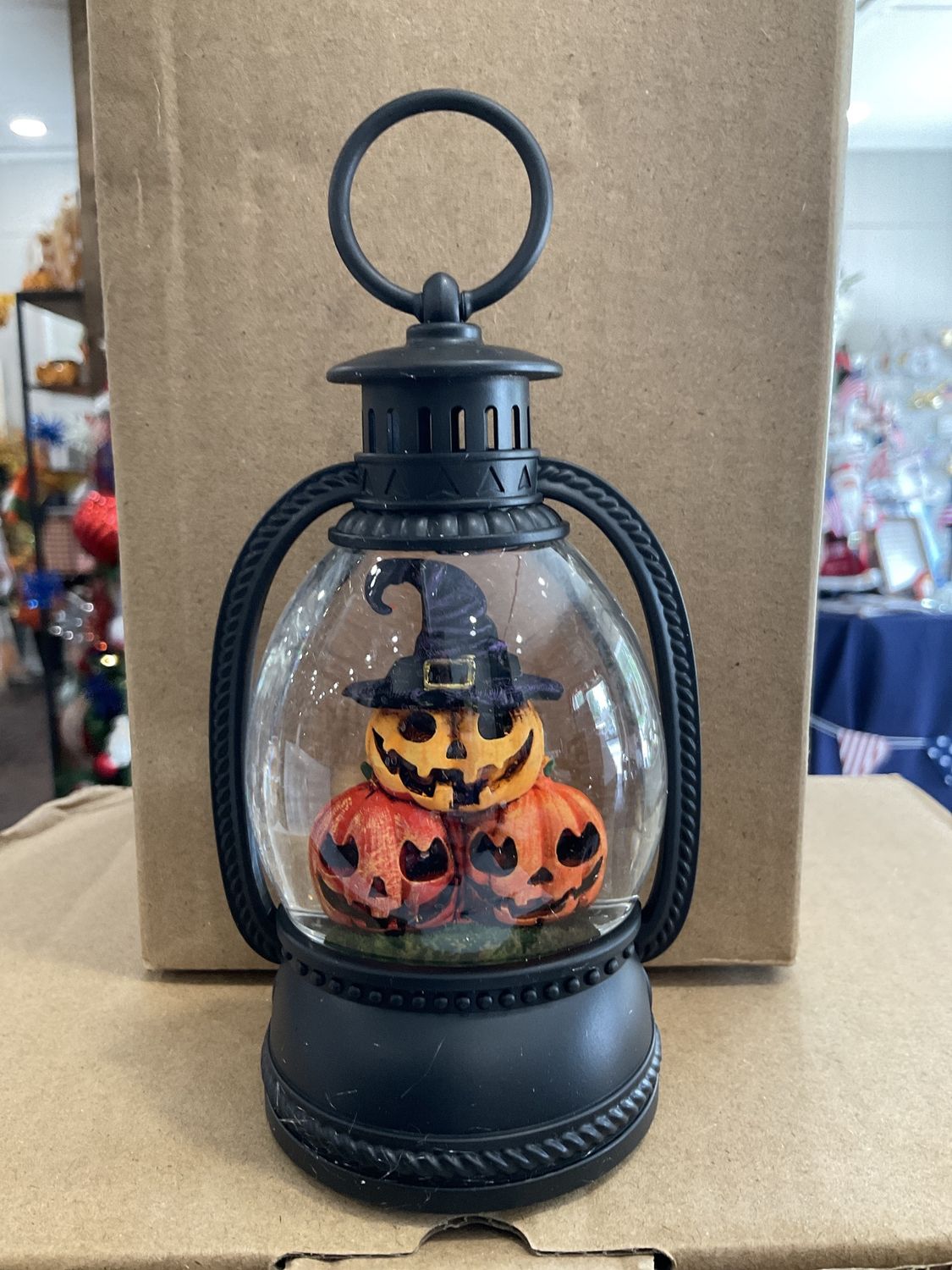 5” Lighted Stacked Pumpkin Lantern