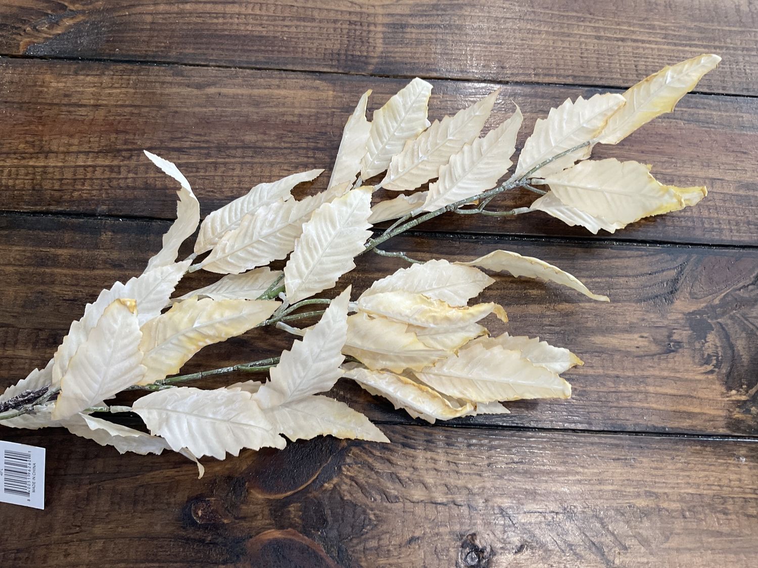Cream leaf branch pick
