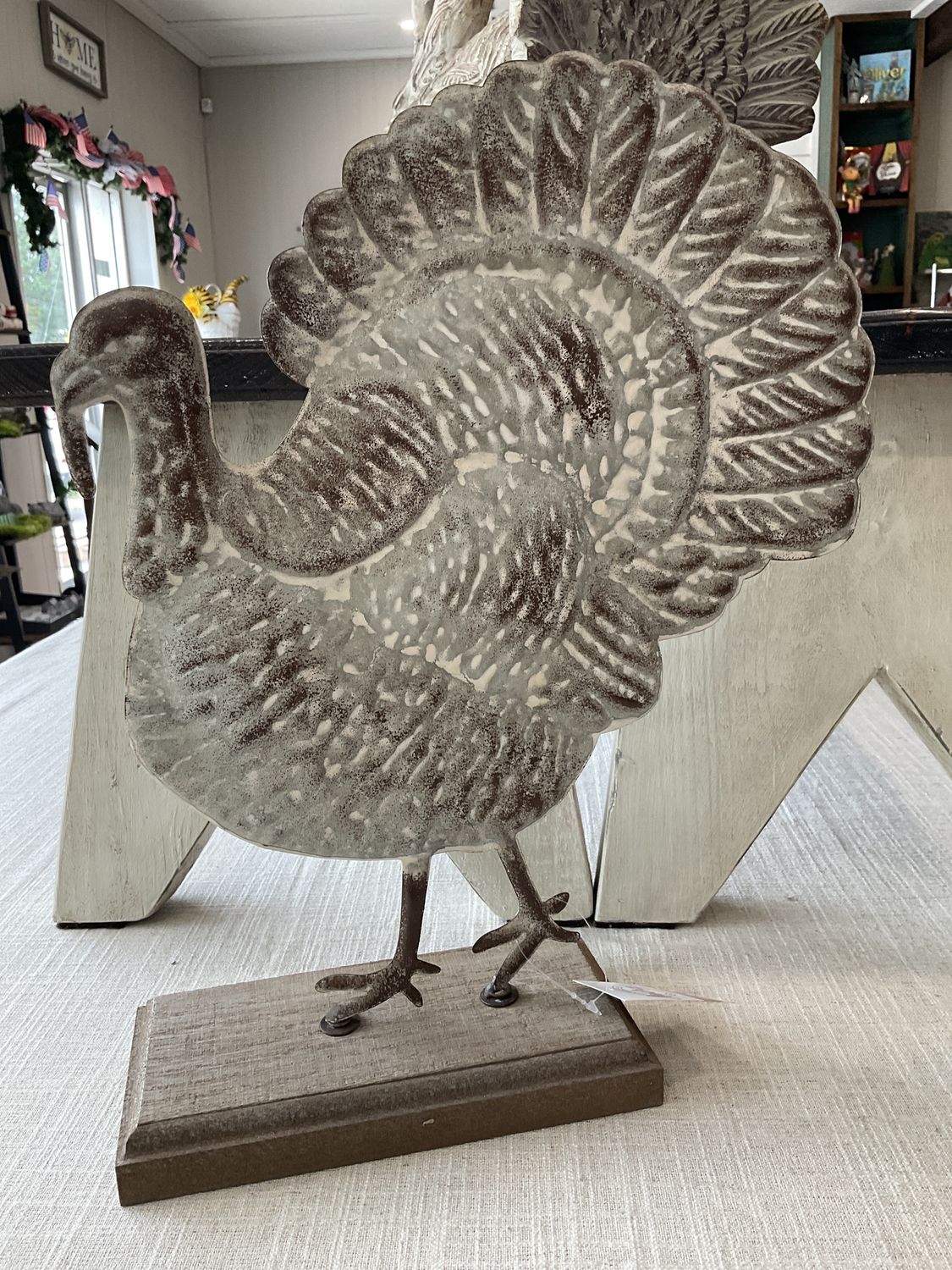 Gold tone turkey figure