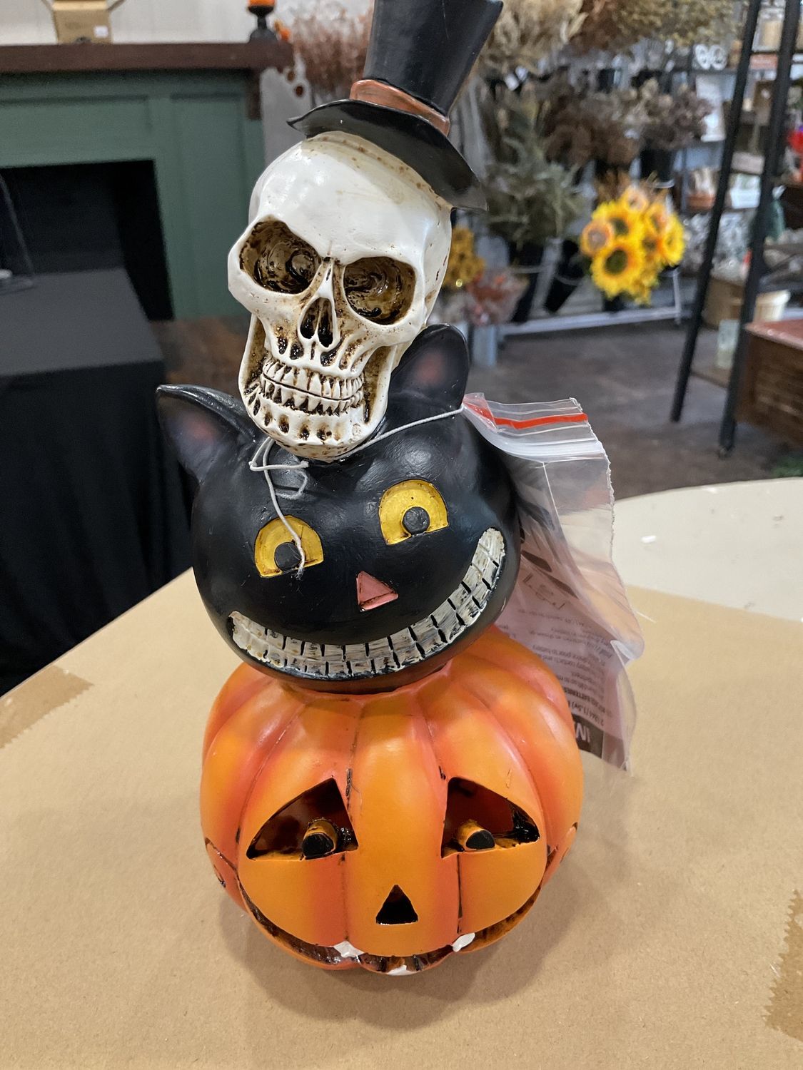 Lighted resin Halloween figure 2 assortment