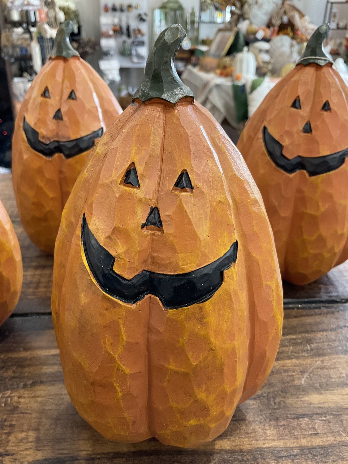 Tall orange jack-o’-lantern