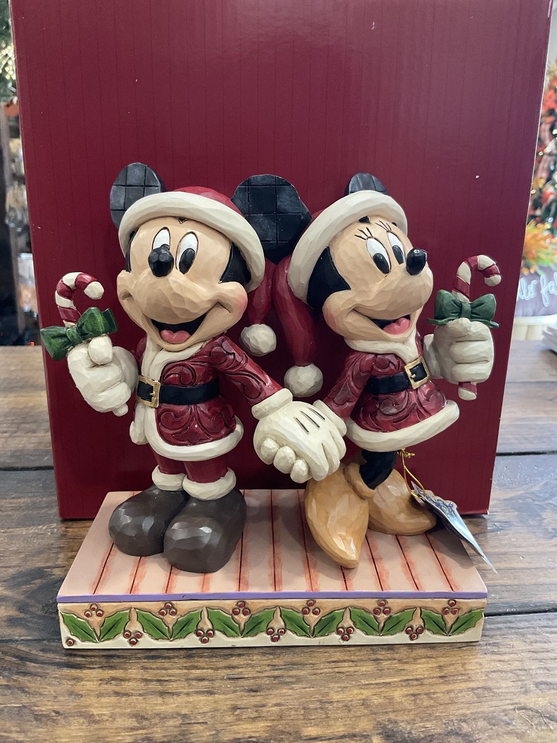 Jim Shore Mickey and Minnie holding hands