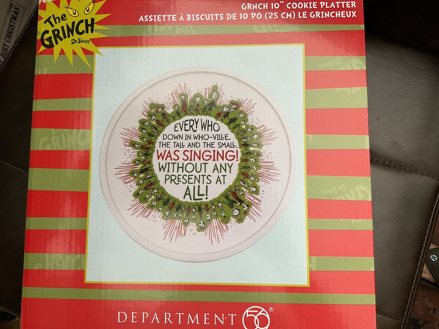 Grinch 10 inch cookie platter