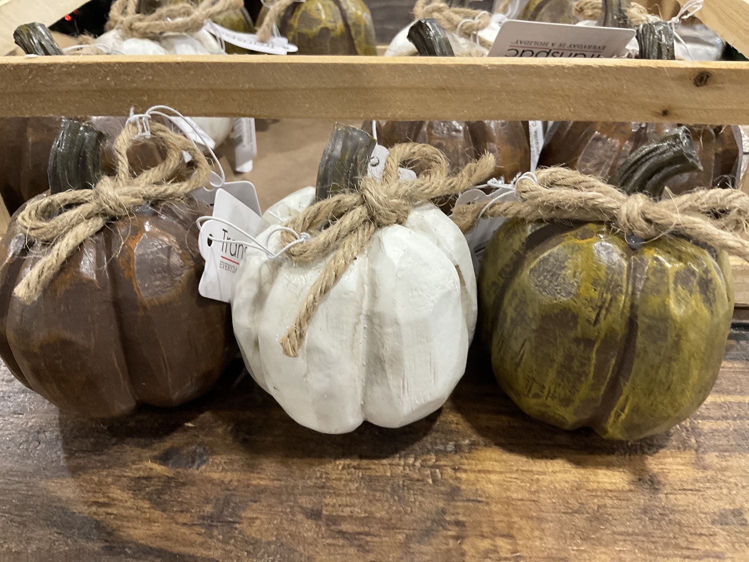 Rustic pumpkin figures 3 assortment