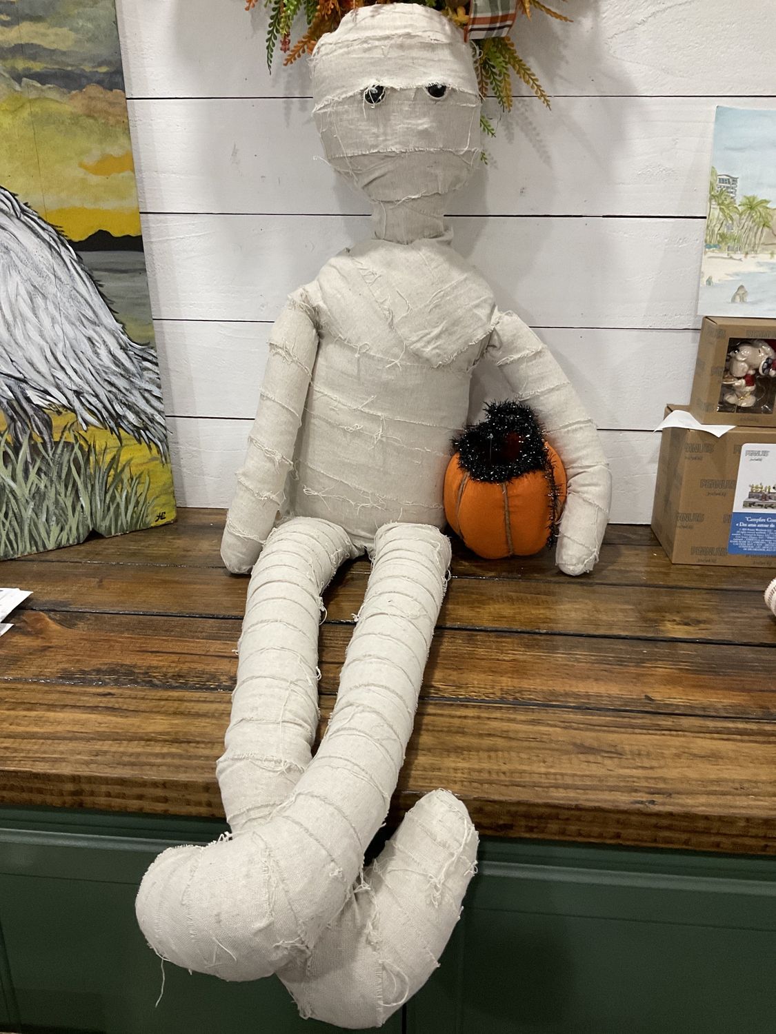 Fabric Mumford the Mummy greeter