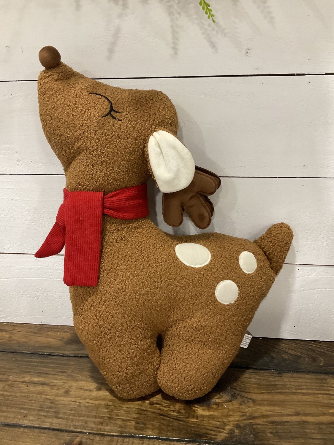 Reindeer shaped pillow