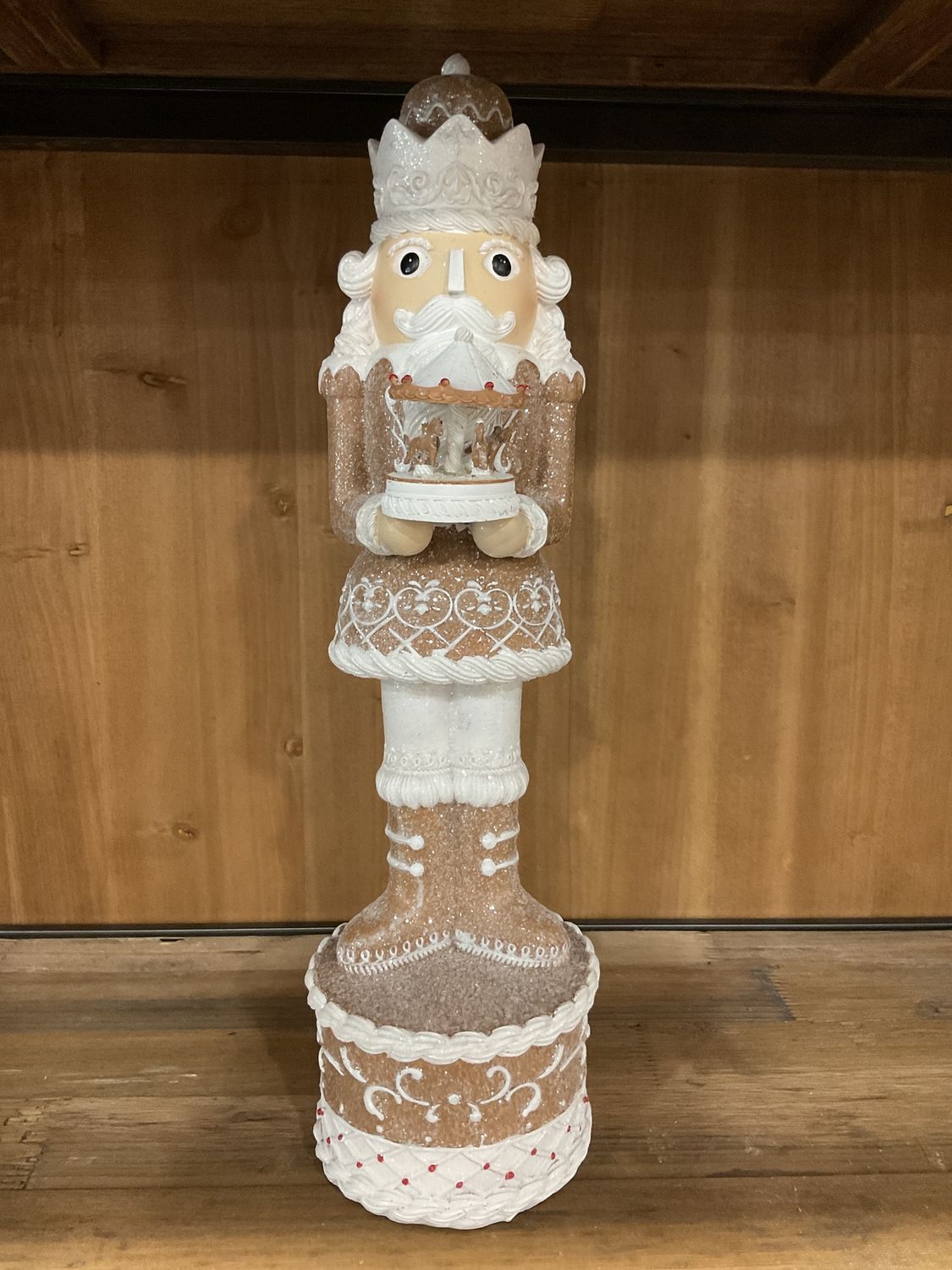 16.5 Nutcracker gingerbread w/carousel figure