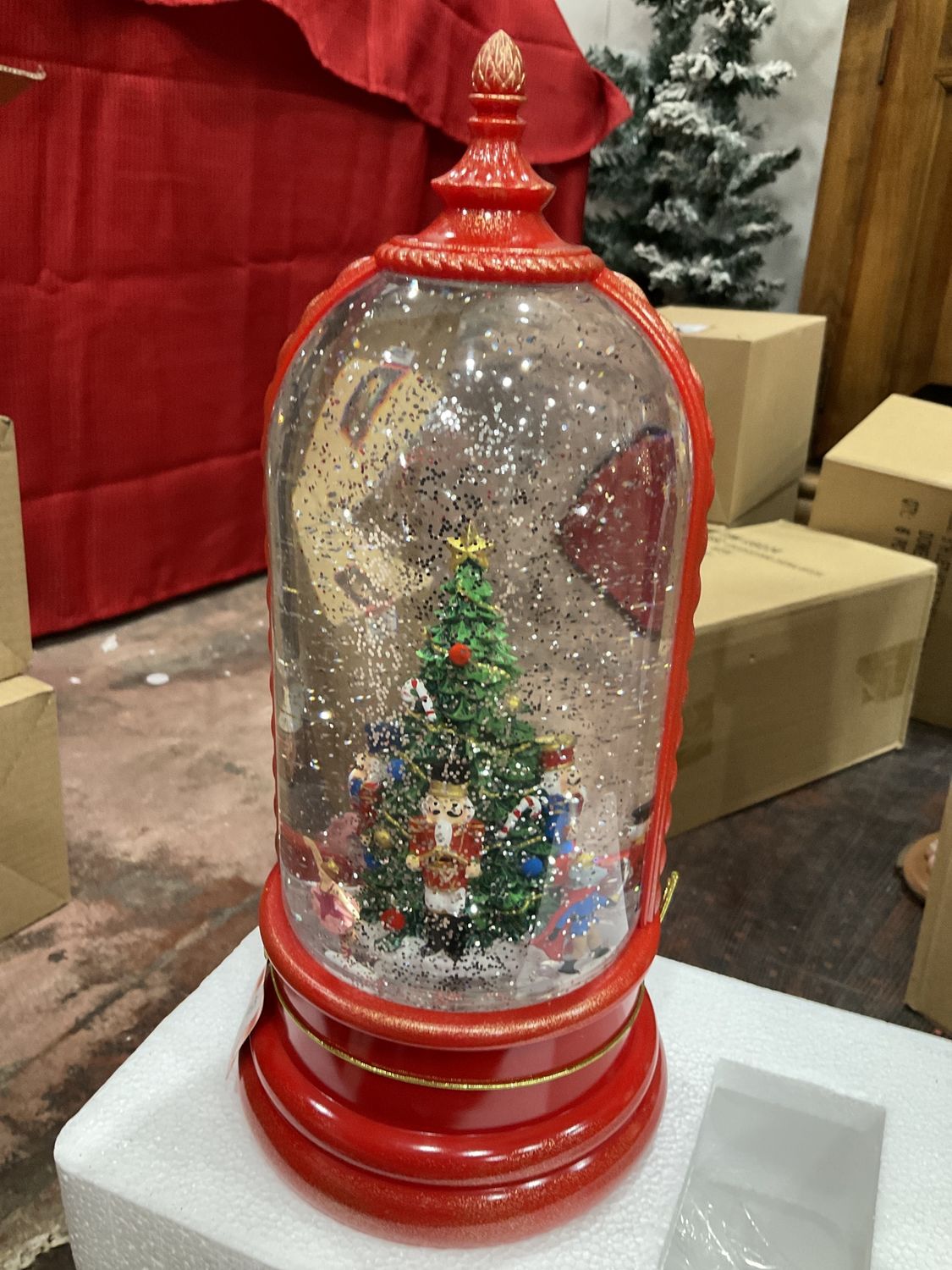 10.75” Lighted Musical Swirl Nutcracker Dome