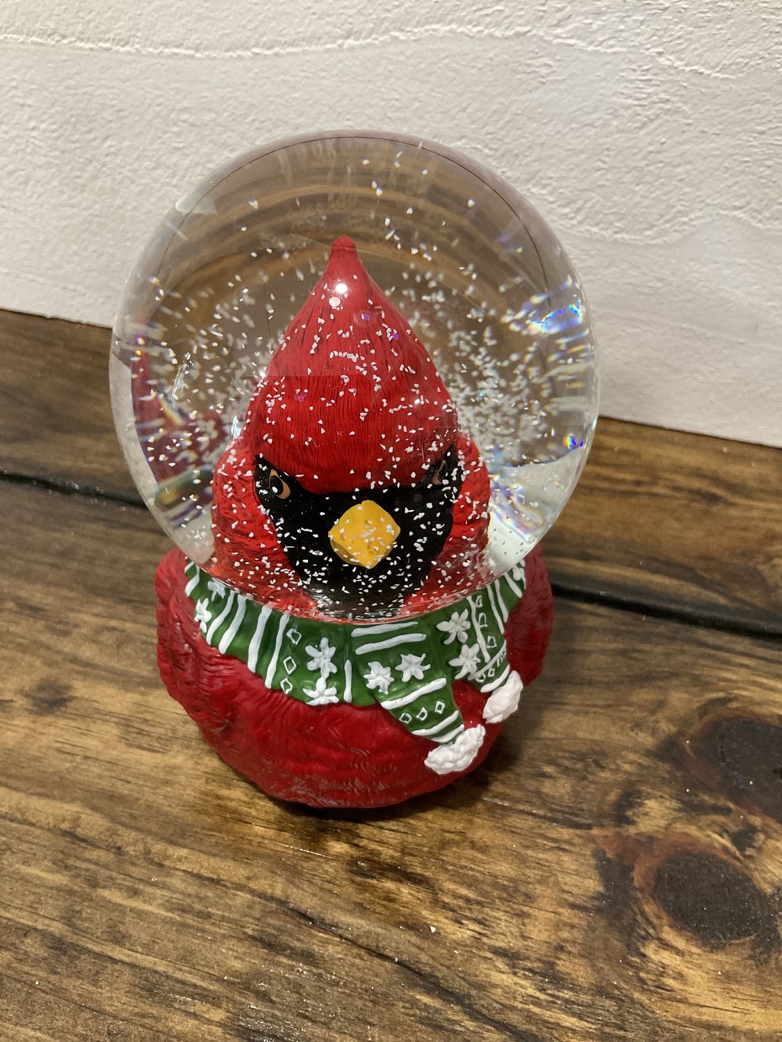 Musical cardinal in scarf