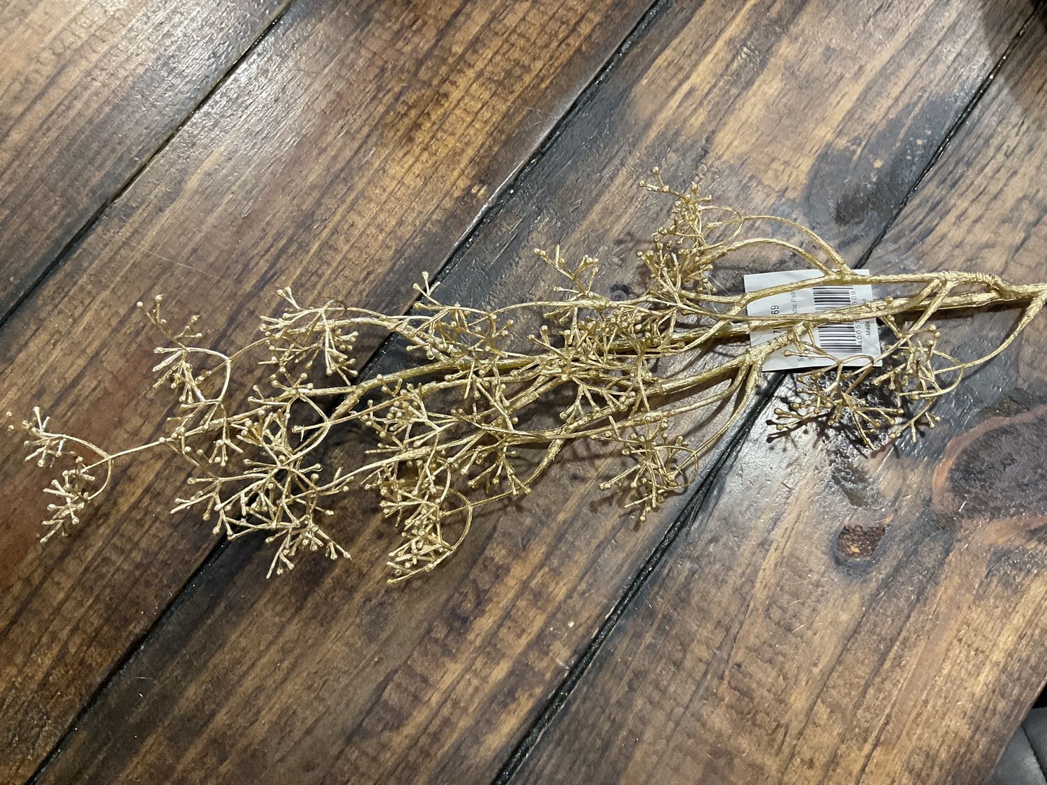 Gold metallic Patrinia Spray