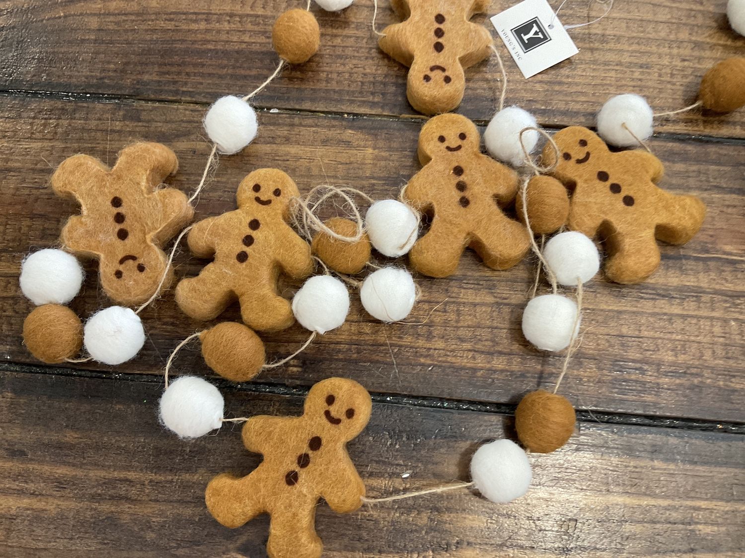 Wool Gingerbread Garland