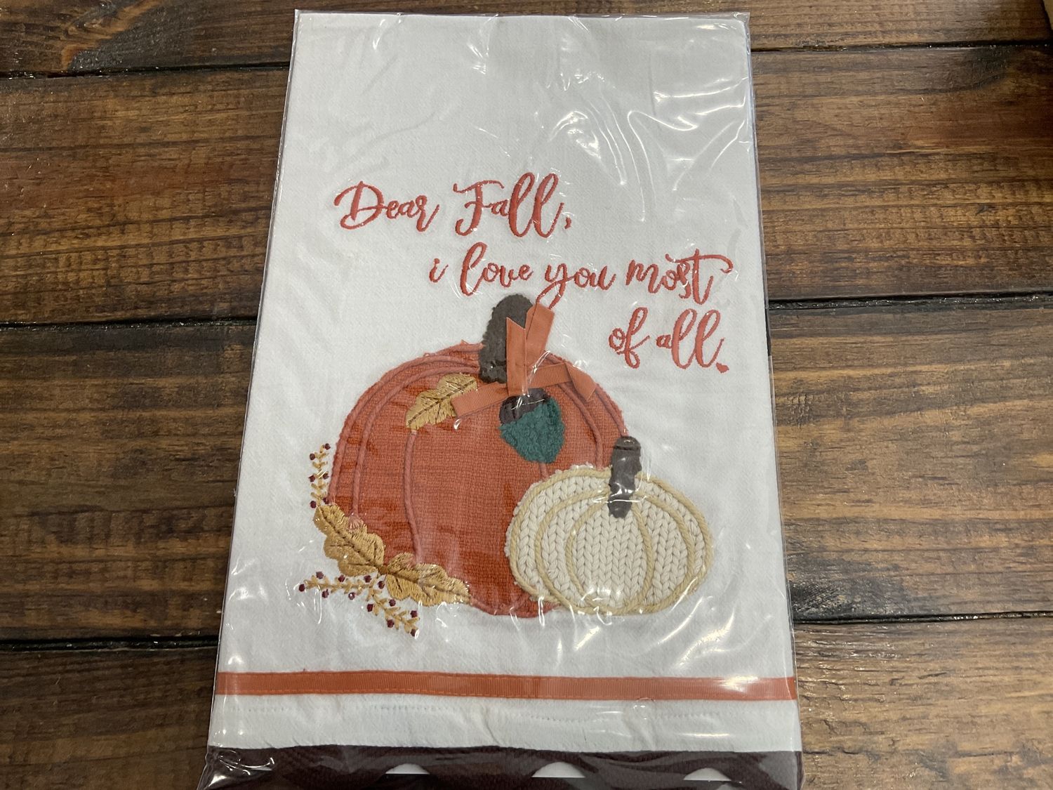 Dear fall , tea towel