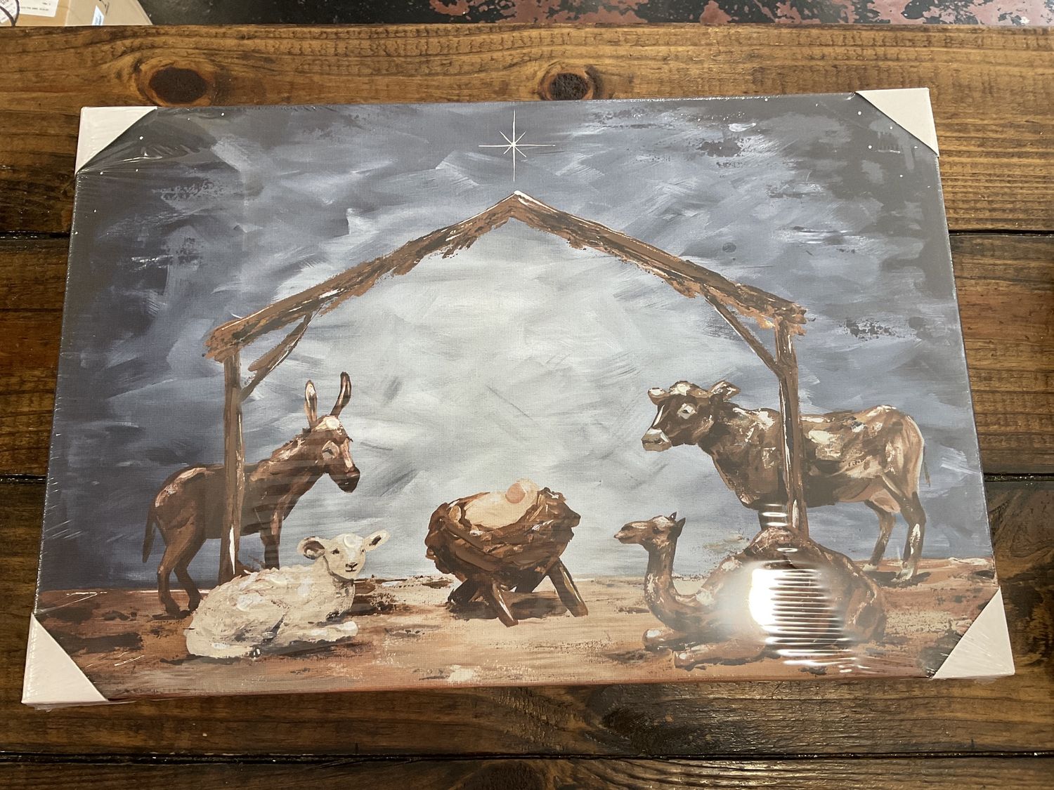 Starry Night Nativity Canvas Small