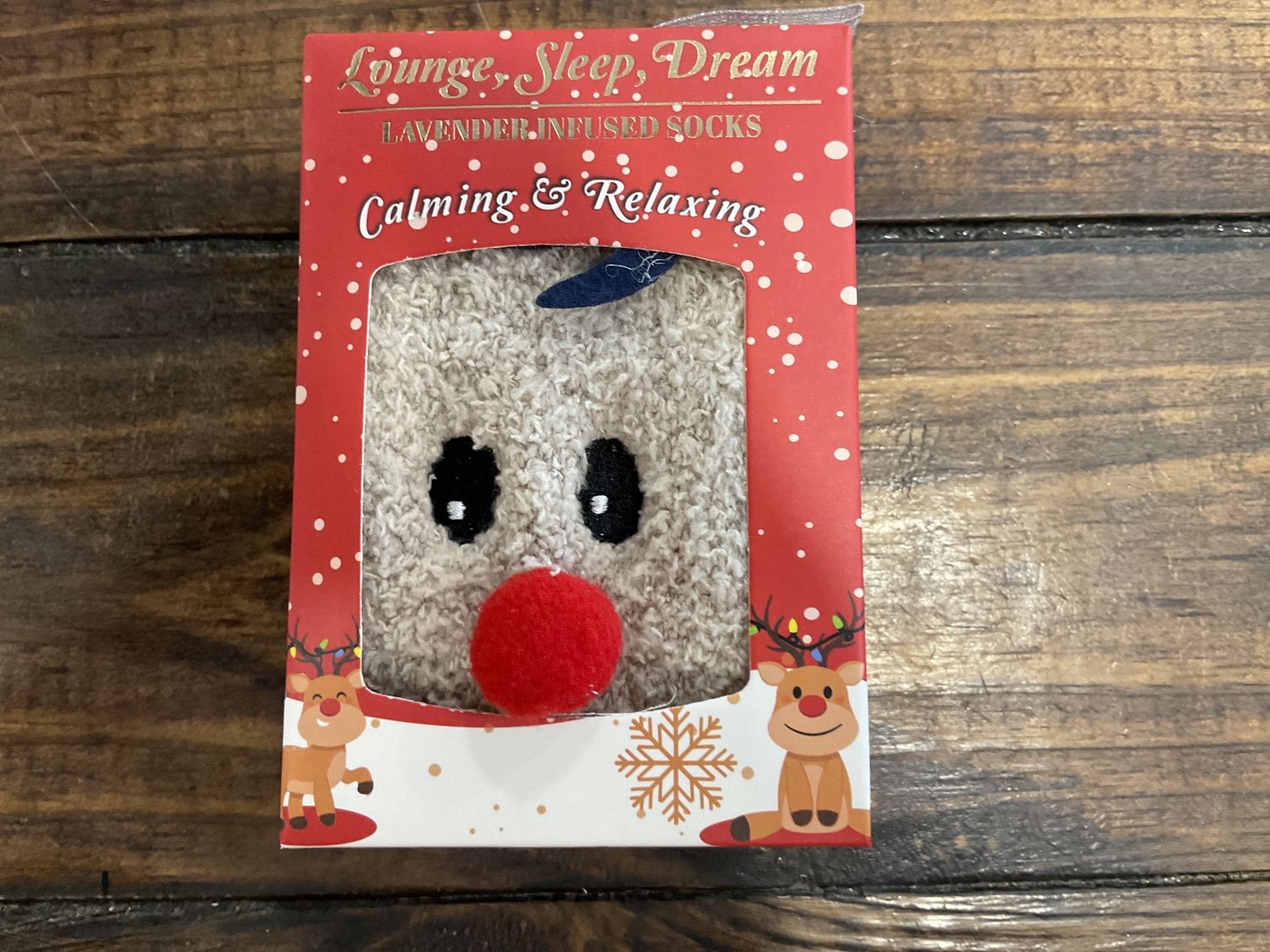 Reindeer, lavender infused socks