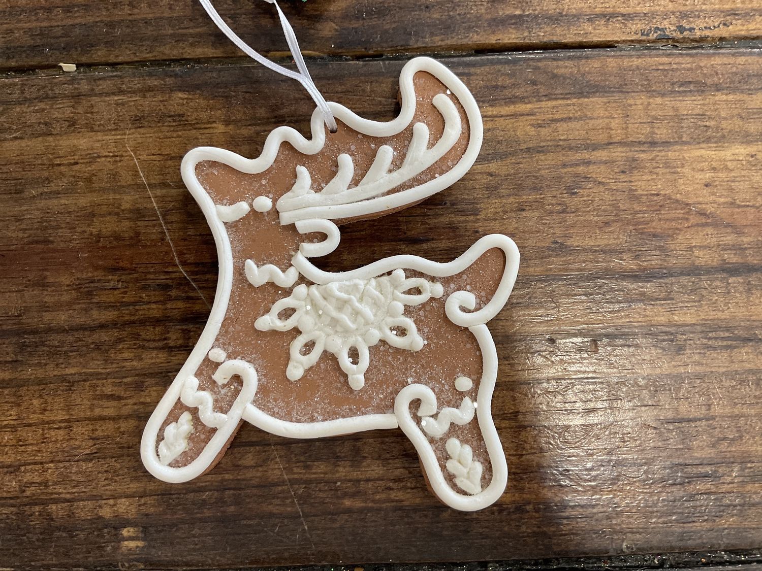 Deer/ Man/Snwflk/tree gingerbread ornament