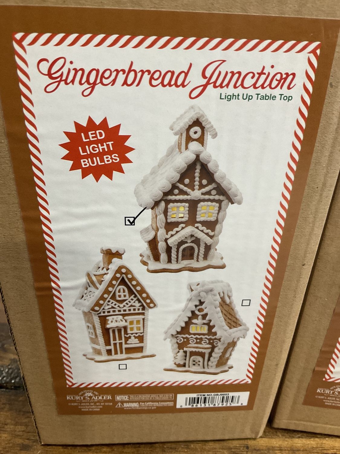 LED lighted small gingerbread house