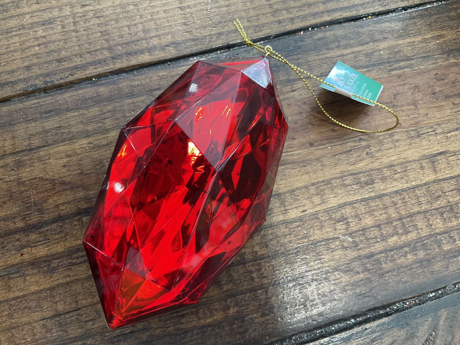 Red Jewel diamond ornament 2 assortment
