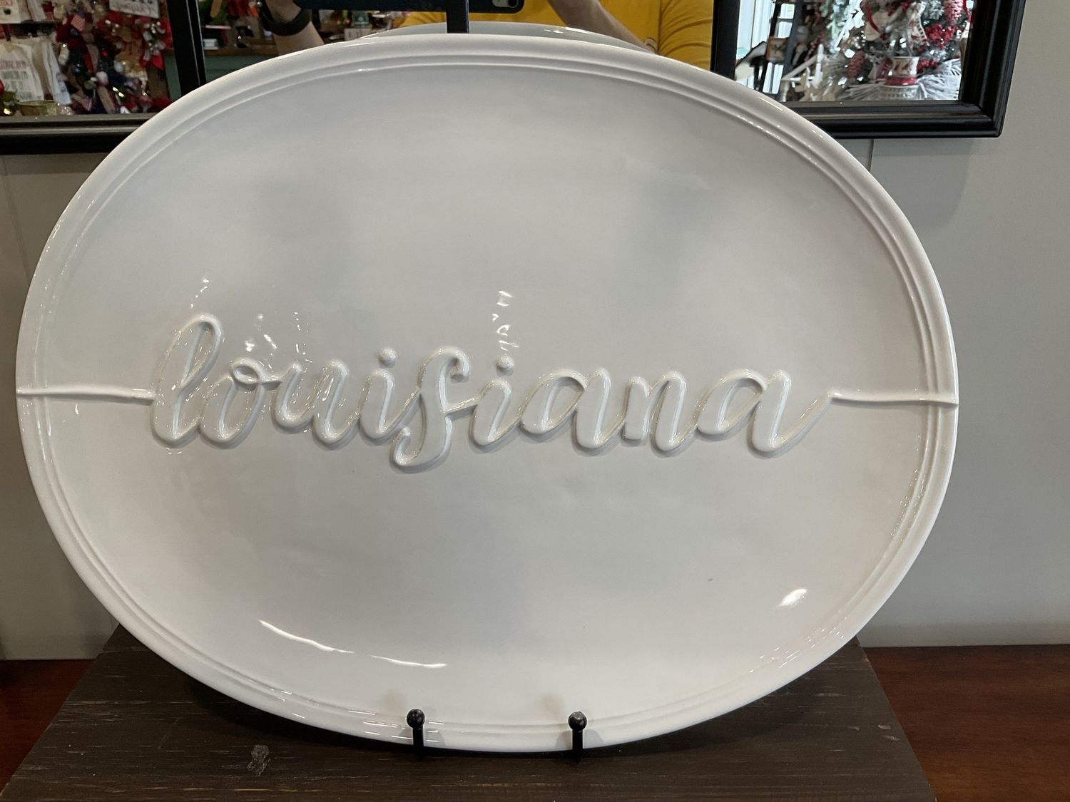 Louisiana embossed platter