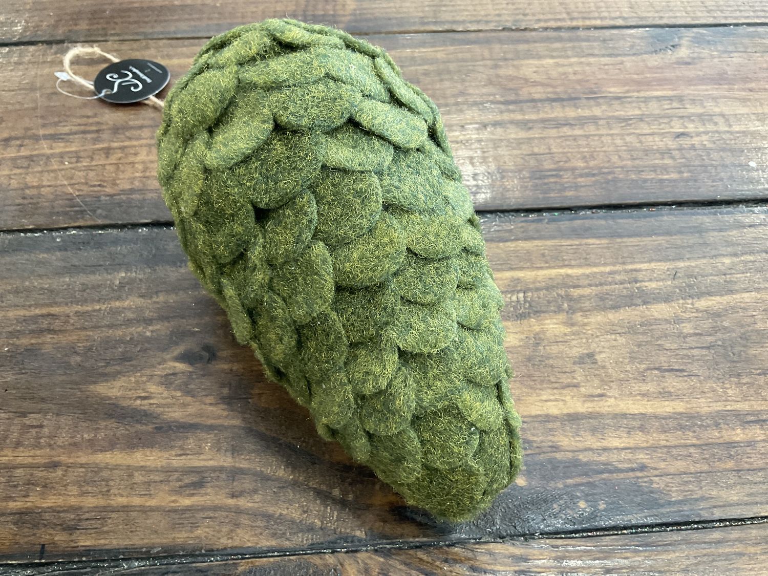 Mossy  pinecone ornament