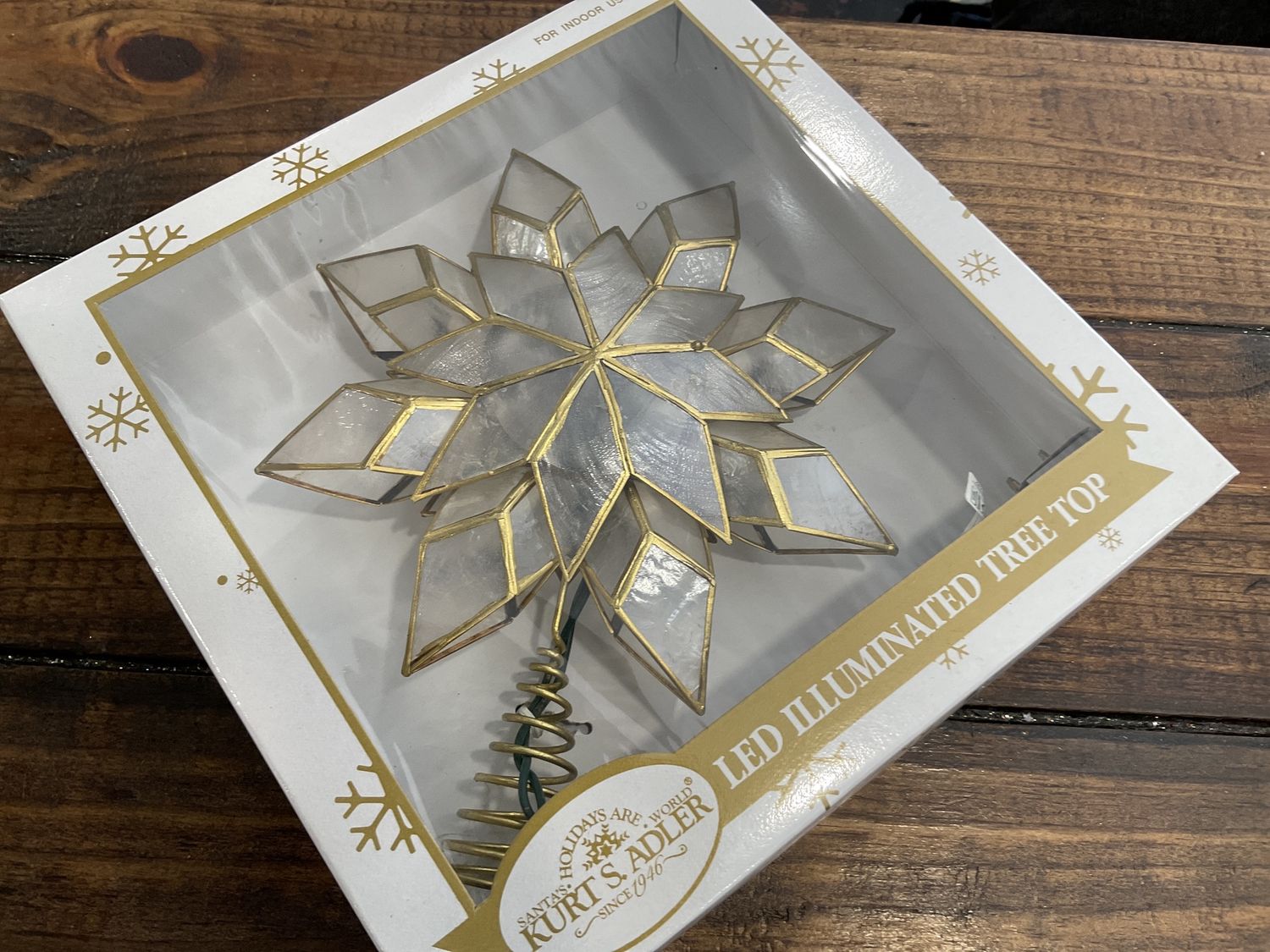 LED Capiz Clear Star Tree topper