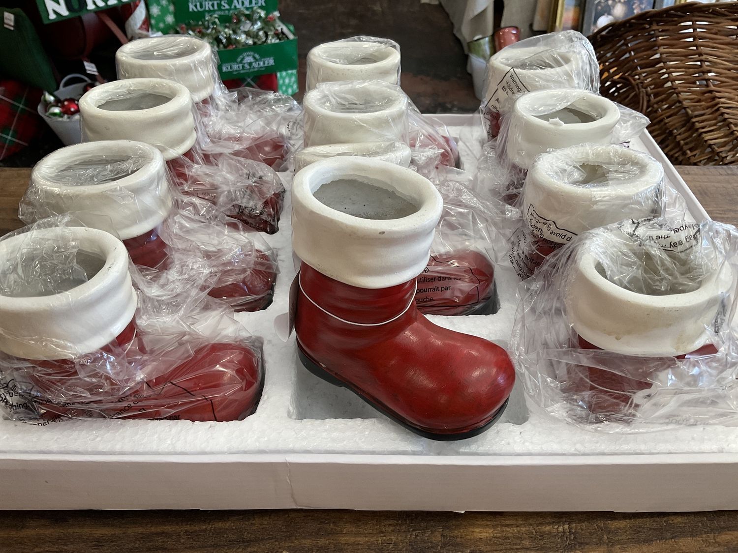 Mini Santa boot planter