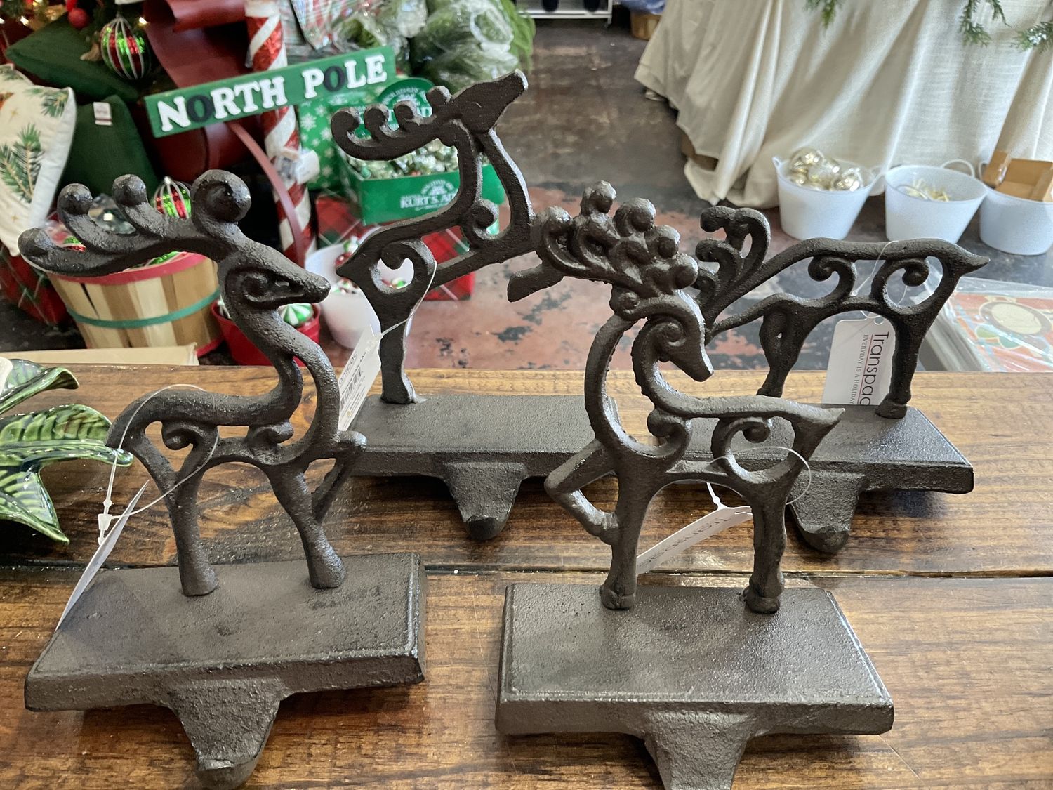 Metal Deer stocking holder
