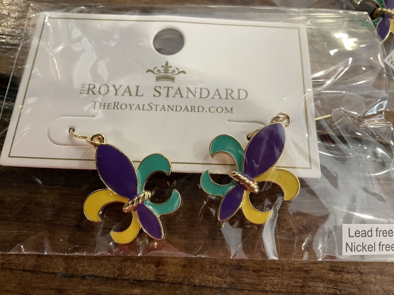 Fleur de Lis earrings Mardi Gras