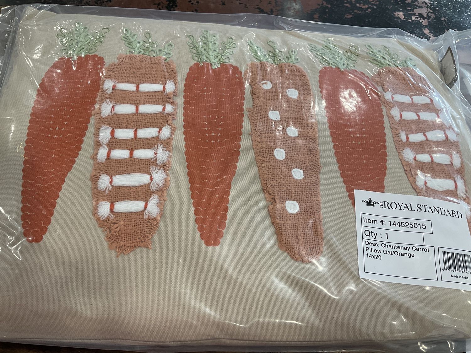 Chantenay Carrot pillow