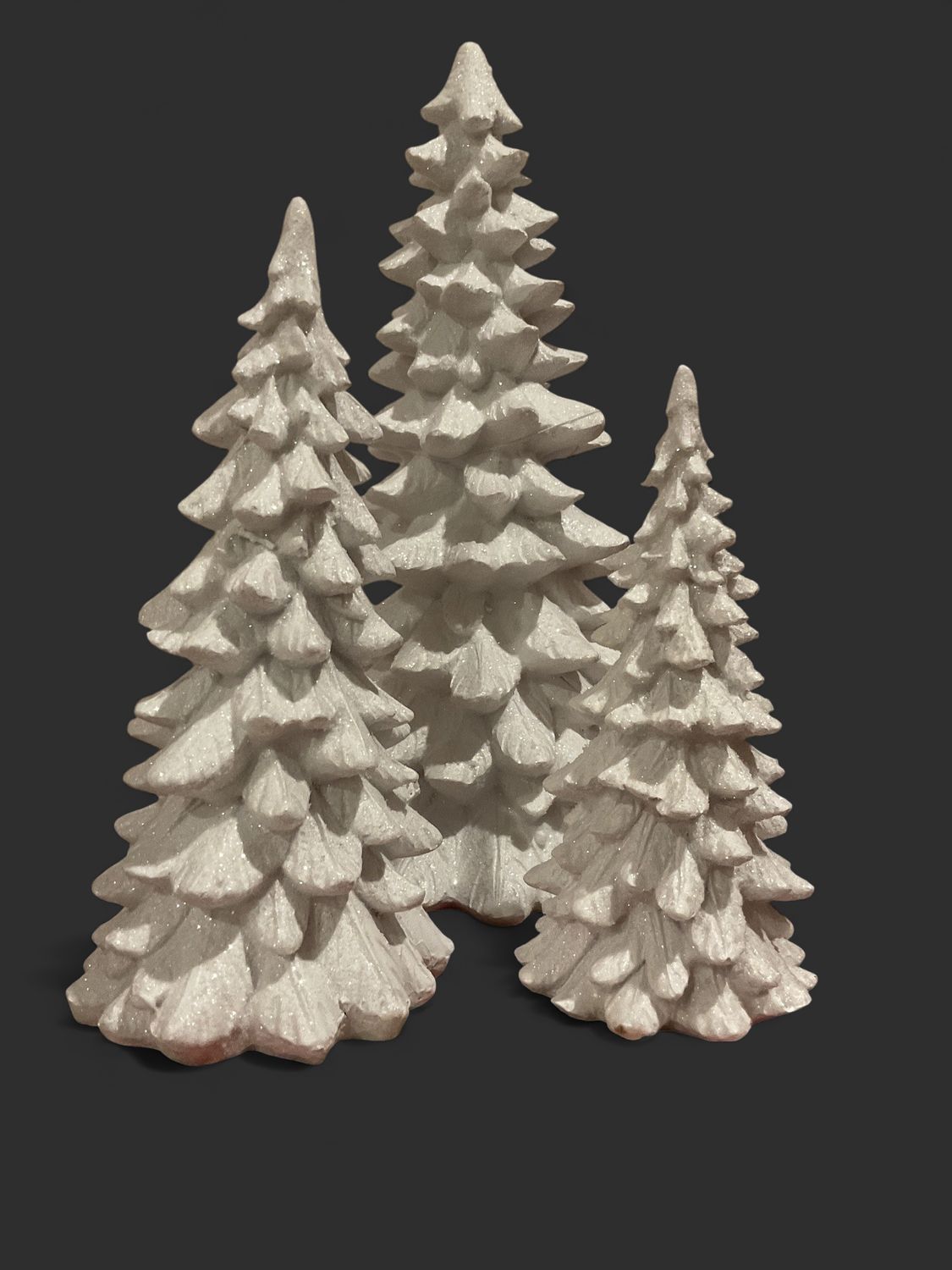 3 PC Set  White Trees