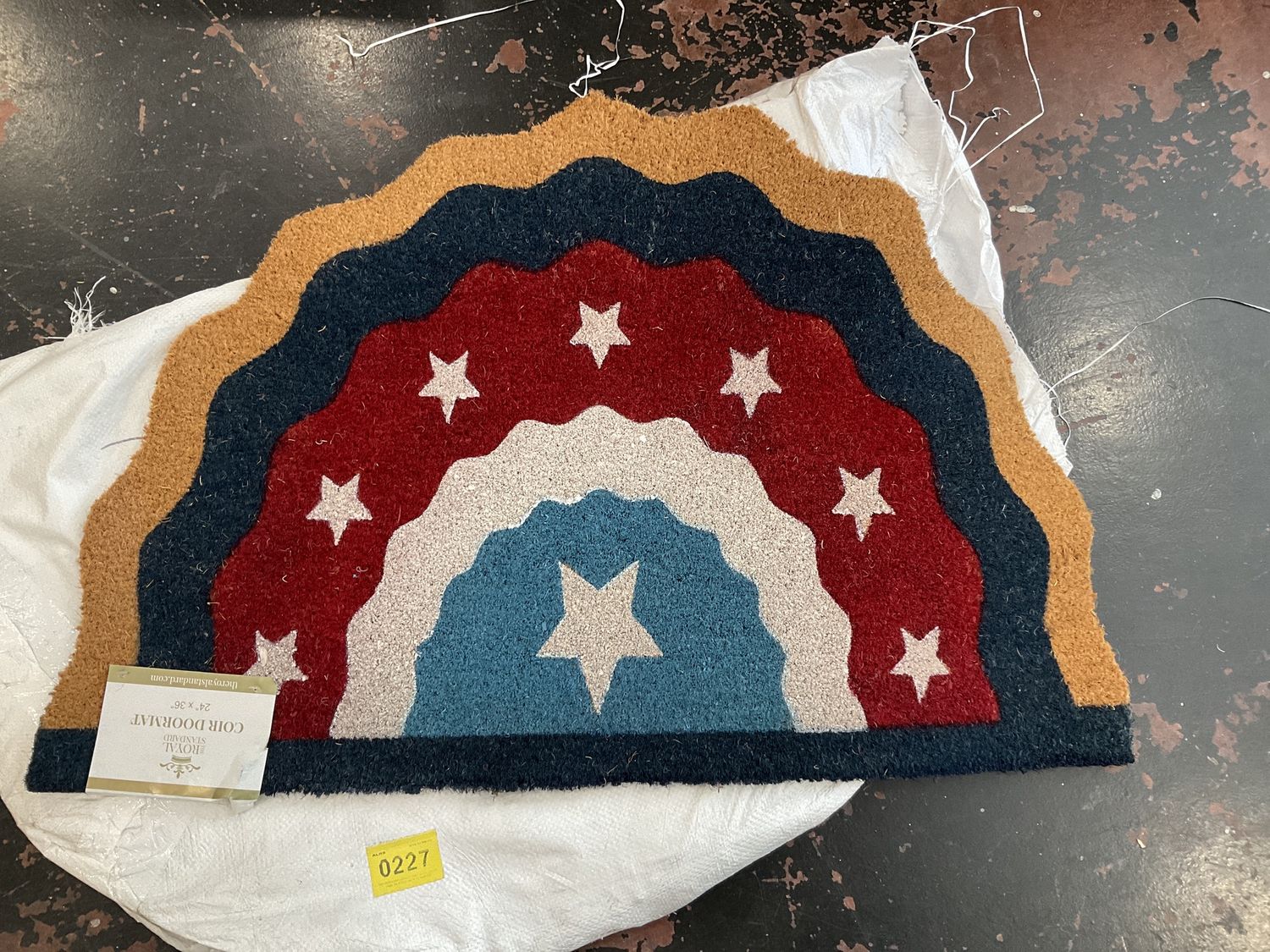 Star bunting doormat