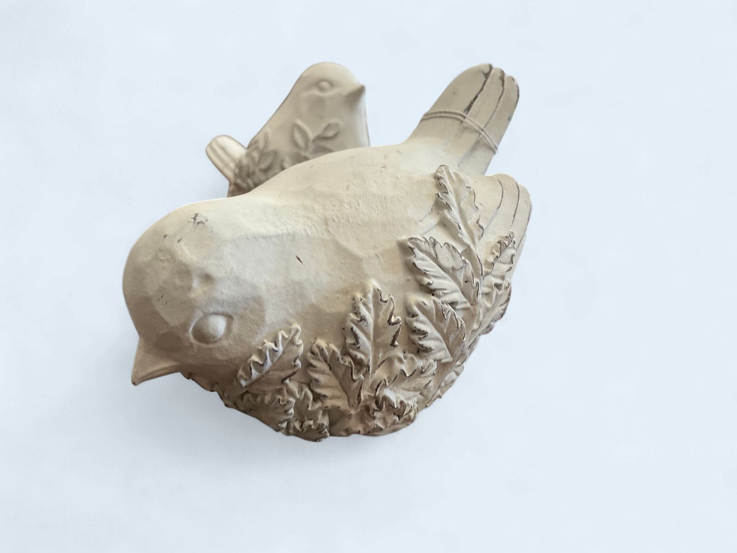 White Birds w/Embossed Floral Design