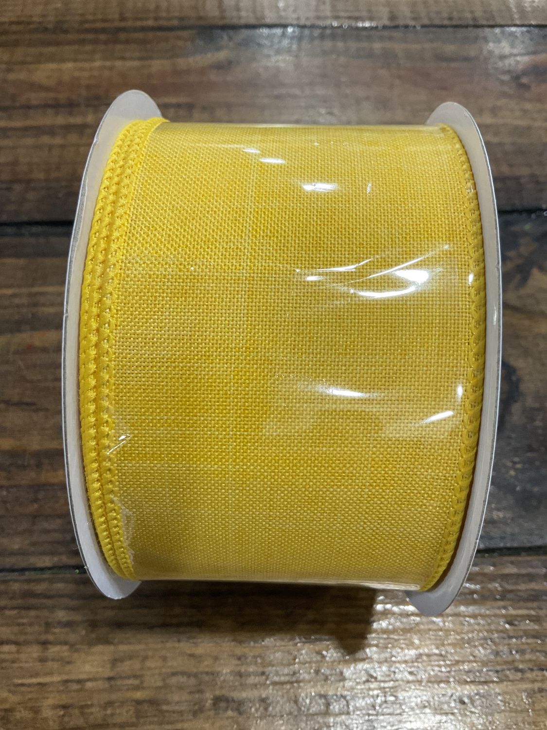 Brightness, yellow, faux, linen ribbon