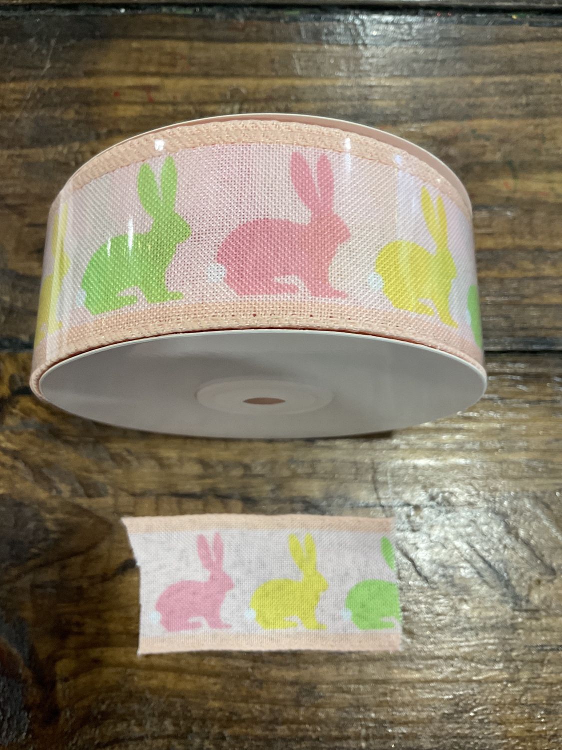 Bunny hop &amp; repeat linen ribbon