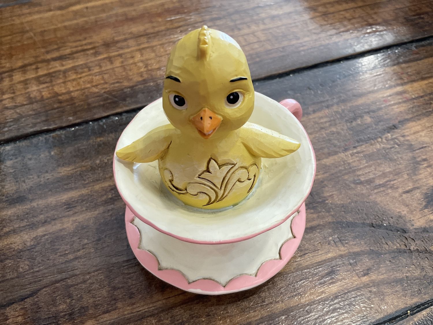 Chick in tea cup mini
