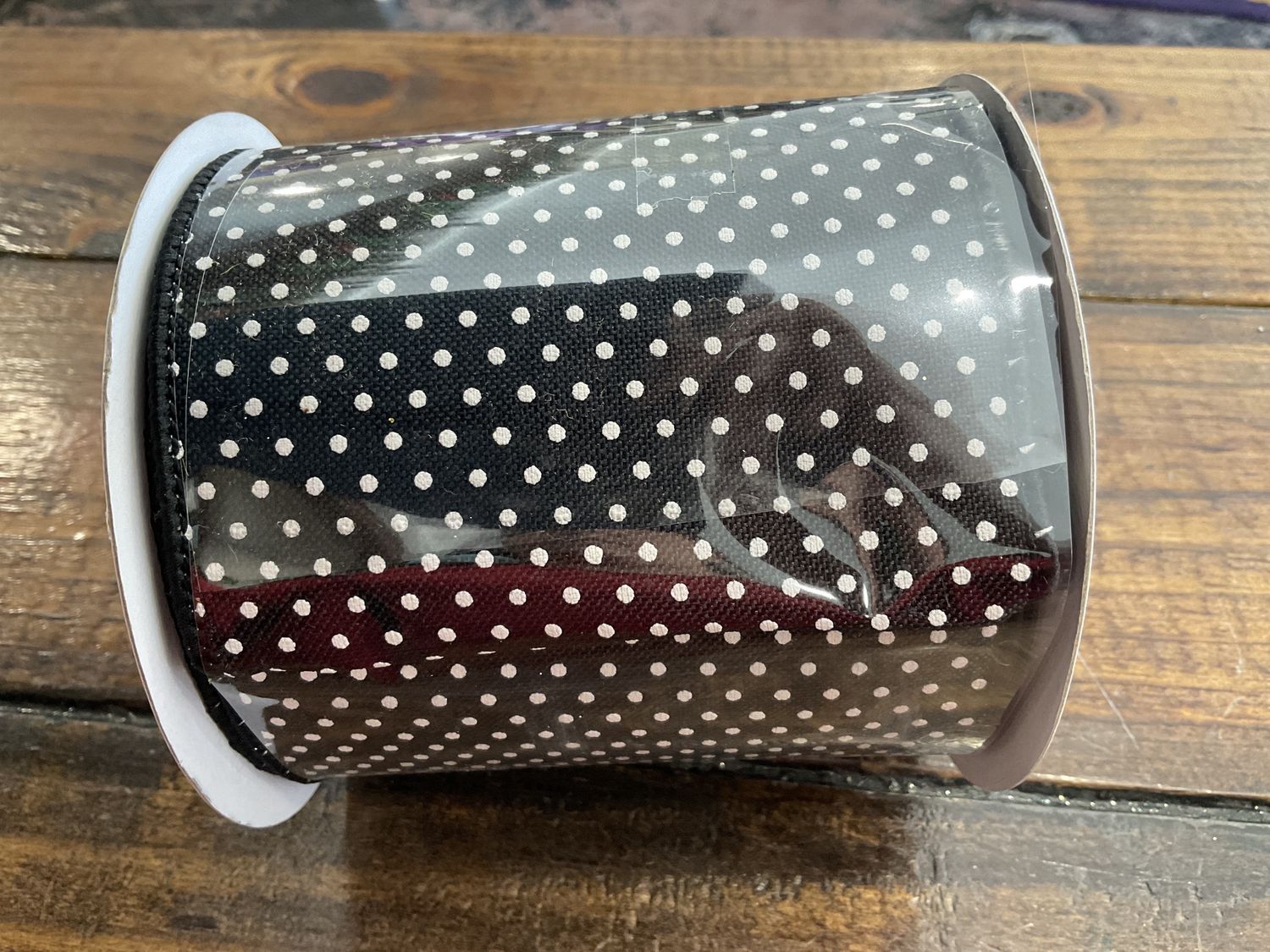 Swiss Dots Ribbon black &amp;White