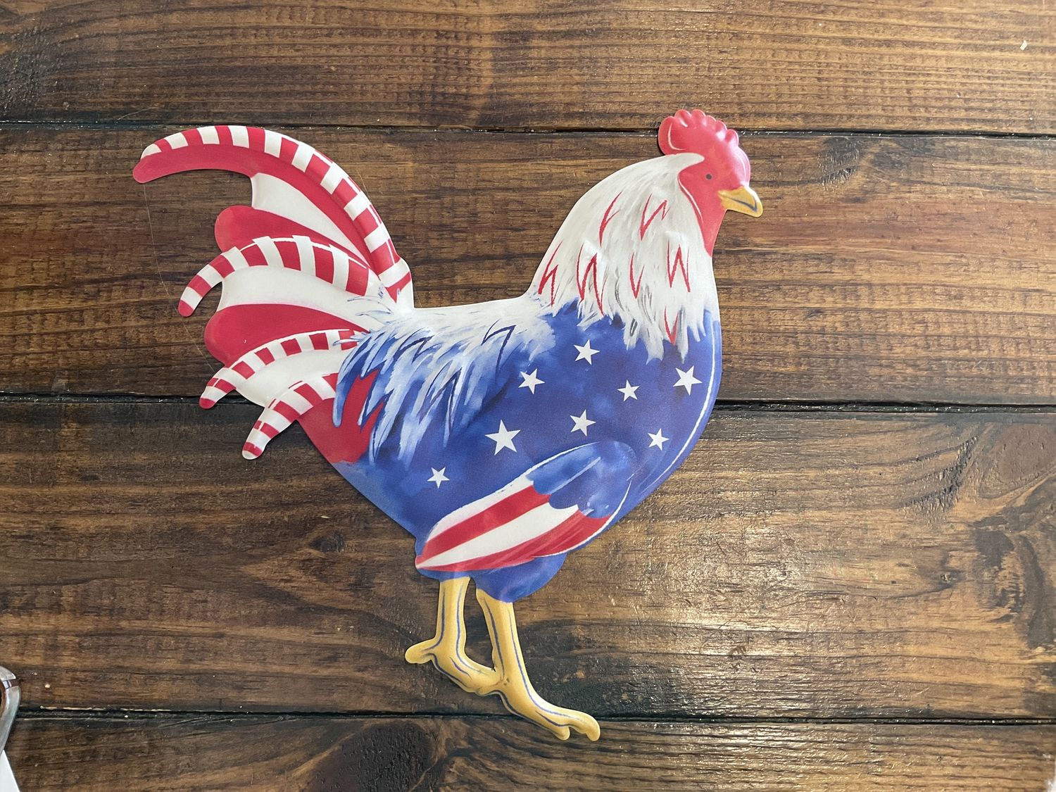 Patriotic rooster sign