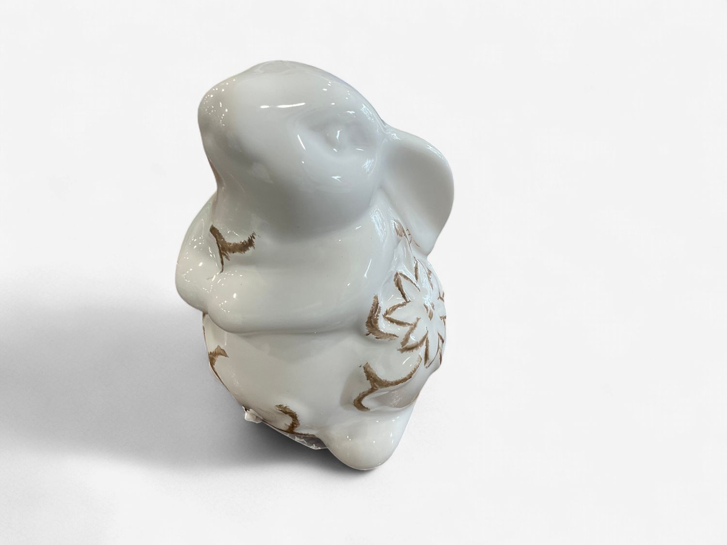 White bunny, embossed cream, Size: Small